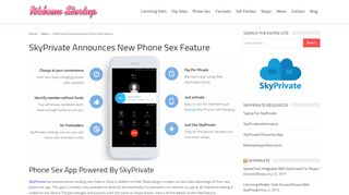 
SkyPrivate Announces New Phone Sex Feature - Webcam ...  
