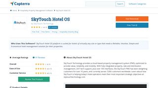 
                            4. SkyTouch Hotel OS Reviews and Pricing - 2020 - Capterra - Skytouch Hotel Os Login