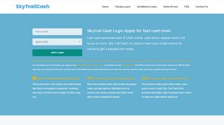 
                            2. Skytrail Cash Login - Sky Trail Cash - Sky Trail Cash Account Portal