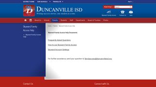 
                            3. Skyward Family Access Help - Duncanville ISD - Duncanville Skyward Student Portal