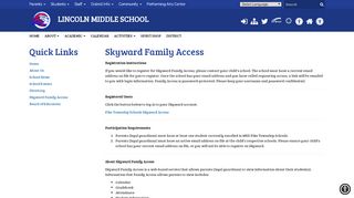 
                            4. Skyward Family Access - LINCOLN MIDDLE SCHOOL - Skyward Lincoln Portal