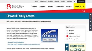 
                            4. Skyward Family Access | Seminole County Public Schools - Seminole County Parent Portal