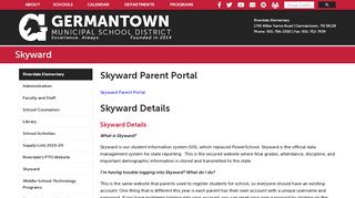 
                            2. Skyward - Germantown Municipal School - Germantown Skyward Portal
