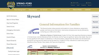 
Skyward - Spring-Ford Area School District

