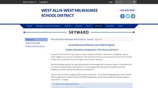 Skyward - West Allis-West Milwaukee School District