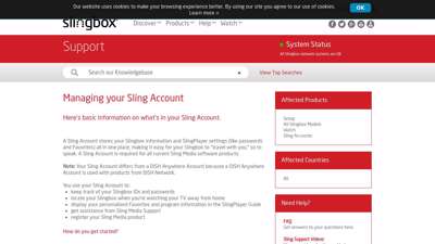 Slingbox.com - Managing your Sling Account