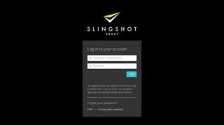 
                            4. Slingshot Candidate: Log in - Slingshot Portal Page