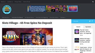 
                            6. Slots Village - 65 Free Spins No Deposit - No Deposit Bonus ... - Slots Village Sign Up
