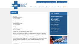 
                            2. SMA - Springfield Medical Associates | Contact - Springfield Medical Patient Portal