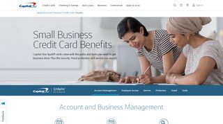 
                            6. Small Business Credit Card Benefits - Capital One - Capitalone Com Sparkbusiness Portal