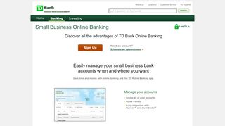 
                            6. Small Business Online Banking | TD Bank - Td Bank Business Portal My Account