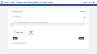 
                            3. Smart Search - iCourt Portal - Online records & payments for the Idaho ... - Portal Repository Canyon County