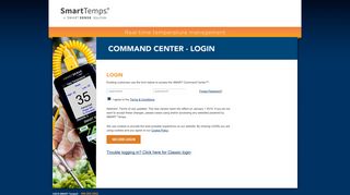 SMART Temps Command Center Login