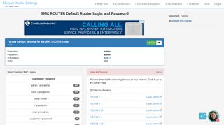 
                            3. SMC ROUTER Default Router Login and Password - Clean CSS - D3g1604w 033 Na Portal