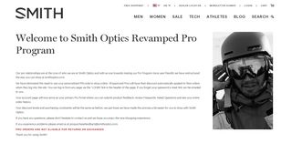 
                            2. Smith Optics Proshop | Smith United States - Smith Optics Pro Deal Portal