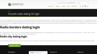 
                            2. Smooth radio dating 50 login - Marathon Professional Services - Smooth Radio Dating 50 Portal
