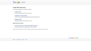 
                            1. SMS applications and Google account information – Google ... - Google Sms Channel Account Portal
