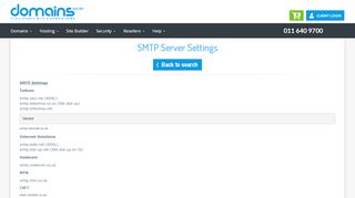 
                            9. SMTP Server Settings - Knowledgebase - Domains.co.za - Tiscali Co Za Email Portal