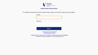 
                            2. SMU Integrated Student Info System Sign-in - Smu Self Service Portal