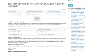S&N Debt Solutions Bill Pay, Online Login, Customer Support ... - S&n Debt Solutions Portal
