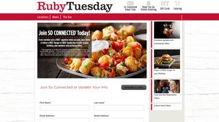 
                            1. So Connected - Ruby Tuesday - Ruby Tuesday So Connected Portal