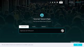 
                            5. Social Searcher - Free Social Media Search Engine - Lakako Sign Up