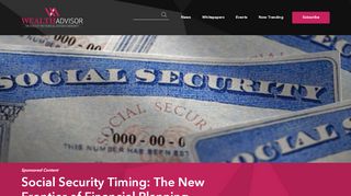 
                            7. Social Security Timing: The New Frontier of Financial Planning - Social Security Timing Advisor Portal