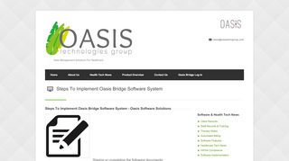 
Software Implementation - Oasis Technologies Group, LLC

