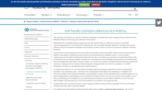 
                            6. Software Lizenzen über das RLP-Portal — Universität Koblenz · Landau - Im Portal Uni Koblenz