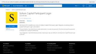 
                            4. Solium Capital Participant Login - Azure Marketplace - Microsoft - Solium Capital Portal