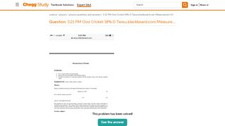 
                            7. Solved: 3:21 PM Ooo Cricket 38% D Texsu.blackboard.com ... - Texsu Blackboard Login