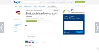 
                            8. SOLVED: Can't sign in to yahoo messenger - Fixya - Yahoo Messenger Unable To Portal