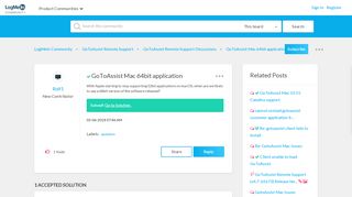 
Solved: GoToAssist Mac 64bit application - LogMeIn Community  

