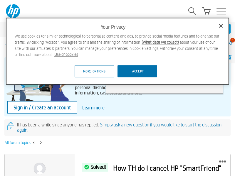 
                            5. Solved: How TH do I cancel HP "SmartFriend" - HP Support ...