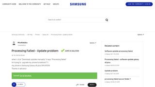 
                            5. Solved: Processing Failed - Update problem - Samsung ... - Samsung Apps Portal Processing Failed