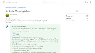 
                            15. Solved: Re: Adobe CC user login loop - Adobe Support ... - Loop Portal