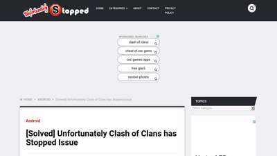 [Solved] Unfortunately Clash of Clans has Stopped Issue ...