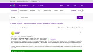 
                            4. Solved: Whole Home Wifi Problem (Too many redirects) - BT ... - Hotspot Login Too Many Redirects