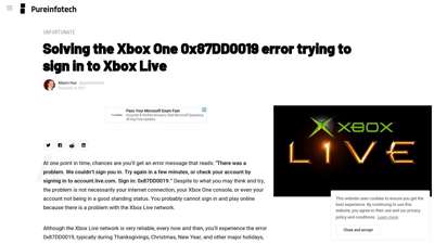 
Solving the Xbox One 0x87DD0019 error trying to sign in to ...
