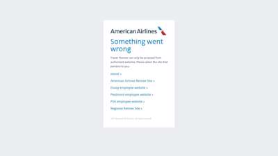 Something went wrong - American Airlines