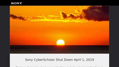 Sony Learning - sony.cyberscholar.com