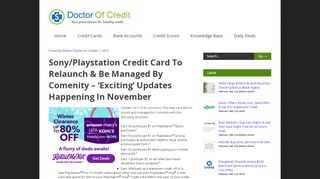 
Sony/Playstation Credit Card To Relaunch & Be Managed By ...  
