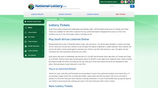 
                            6. South African Lottery Tickets - National Lottery South Africa - Ithuba National Lottery Portal