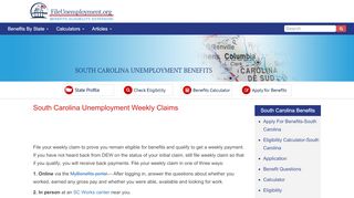 
                            6. South Carolina Unemployment Weekly Claims - File Unemployment.org - Dew Sc Gov Claimant Portal