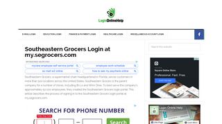 
                            2. Southeastern Grocers Login at my.segrocers.com - Login ... - My Segrocers Login