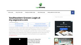 
                            4. Southeastern Grocers Login at my.segrocers.com - Login ... - My Southeastern Grocers Portal