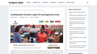 
                            6. Southeastern Grocers Login On my.Segrocers.Com - My Southeastern Grocers Portal