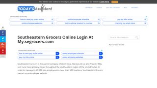 
                            4. Southeastern Grocers Online Login at my.segrocers.com ... - My Segrocers Login