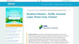 
                            7. Southern Electric - Tariffs, Account Login, Power Cuts, Contact - Southern Electric Your Portal