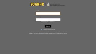 
                            3. SouthernMiss HR Sign-in - Southern Miss Soar Portal